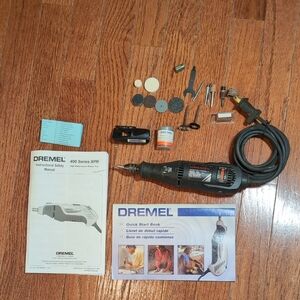 Dremel Moto-Tool Model 395 with Sanding Cutting Wheels Tools and Manual